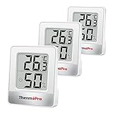 ThermoPro TP49-3 pequeño higrómetro digital termómetro interior termómetro ambiente monitor de...