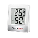 ThermoPro TP49 Pequeño higrómetro digital, termómetro de interior para controlar la temperatura y...